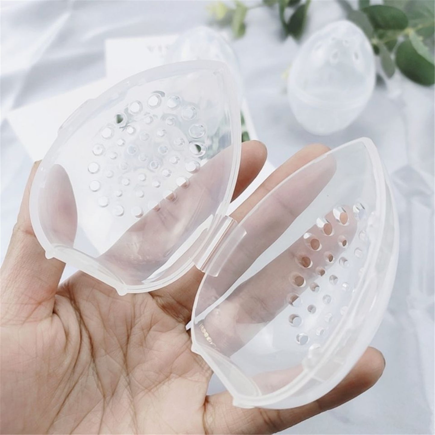 Makeup Sponge Storage Case Multi-hole Moisture-proof Beauty Sponge Holder Cosmetic Container