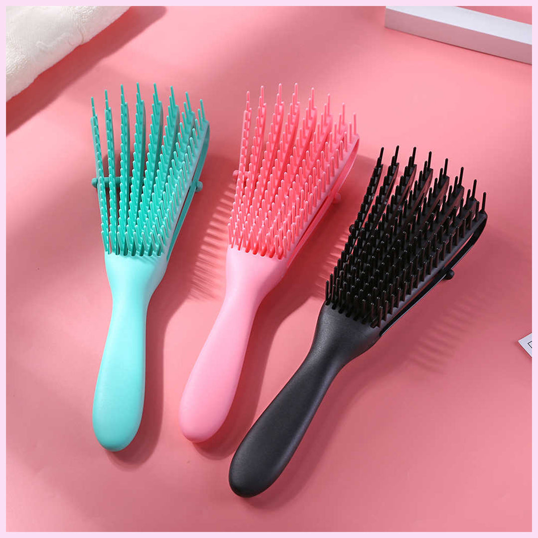 LOOK 2 Pack Detangling Brush for Curly Hair, ez detangler brush Hair Detangler, For Hair Wet Dry Oil Thick Long Hair. AVAILABLE purple, pink