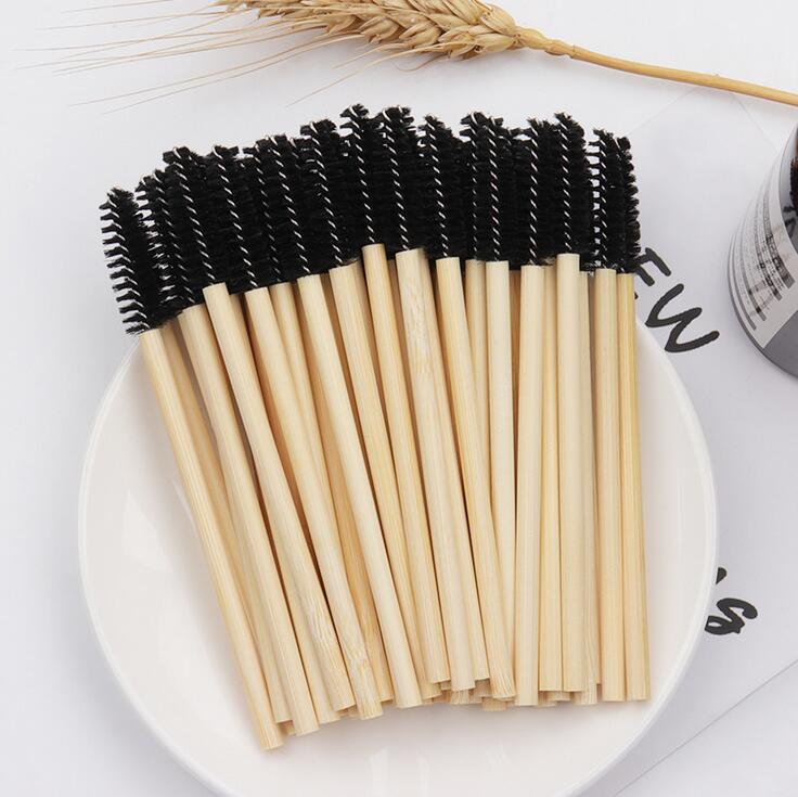 50Pcs Bamboo Handle Eyelash Brush Makeup Extension Mascara Applicator Makeup Tool