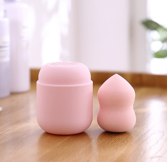 Makeup Sponge Storage Case Multi-hole Moisture-proof Beauty Sponge Holder Cosmetic Container